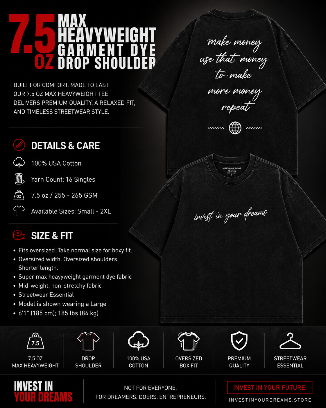 Invest in your dreams tshirt
